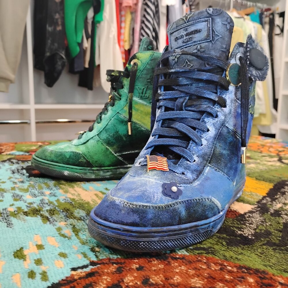 Louis Vuitton wedge hightop sneaker